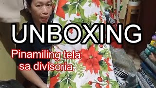 UnboxingPinamiling tela sa divisoria pang bag at Sofa coverJasfelvlog [upl. by Heidt]