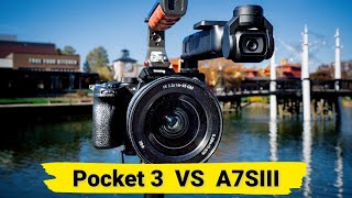 DJI Osmo Pocket 3 vs Sony A7SIII Video Comparison [upl. by Ladew]