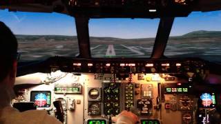 ILS Runway 23 Olbia Costa Smeralda  Alitalia MD80 Simulator Full Motion [upl. by Nat250]