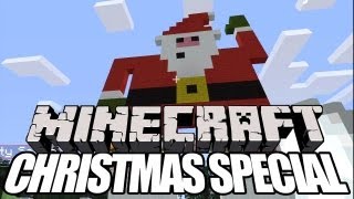 Minecraft Christmas Speed Build Special  Santa Snowman Xmas Tree  Outside Xbox [upl. by Kidd272]