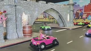 Twins Driving car twins twinsisters kidsdriving arushiayushi goldcoast movieworld kidzone [upl. by Herb]