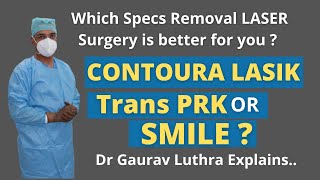 Contoura Lasik SMILE or Trans PRK Dr Gaurav Luthra explains [upl. by Leaffar]