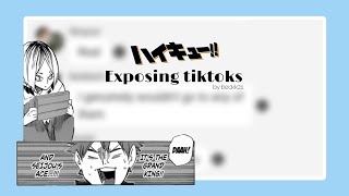 Haikyuu exposing tiktoks p2  Beckzss  Angst [upl. by Arihsay558]