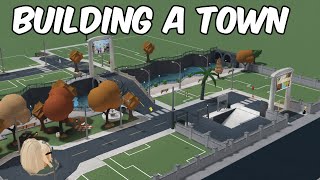 BUILDING A TOWN IN BLOXBURG [upl. by Evilo474]