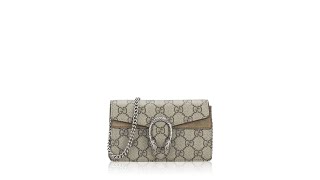 Gucci GG Supreme Dionysus Super Mini Flap Shoulder Bag Baige Taupe [upl. by Byrann]