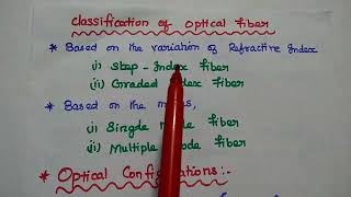 Optical Modes and Configuration  Classification of Fiber [upl. by Neona]