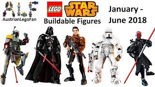 Lego Star Wars Buildable Figures First Half 2018  Compilation of all Sets  Lego Speed Build Review [upl. by Atonsah]