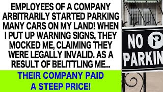 Company Employees Started Parking on My Property They Disregarded My Warnings But Then They [upl. by Myrt930]