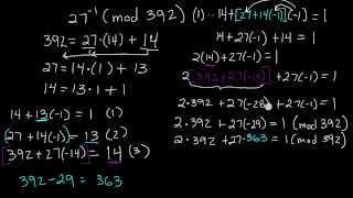 How To Find The Inverse of a Number  mod n   Inverses of Modular Arithmetic  Example [upl. by Keynes506]