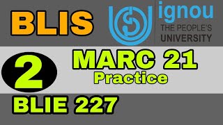 MARC 21 Practice in Hindi  IGNOU BLIS  BLIE 227  MARC 21 Cataloguing [upl. by Rebmyt841]