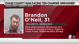 Wauneta man facing 10 charges in Chase County arraigned in Lincoln County [upl. by Held274]