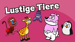 ♪♪ Die 5 Besten Tierlieder  Hurra Kinderlieder Compilation  Lustige Tiere  Pinguin Eisbär Pavian [upl. by Ahsinej]