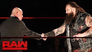 Bray Wyatt introduces himself to Kurt Angle Raw May 1 2017 [upl. by Wearing]