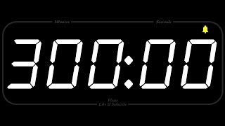 300 MINUTE  TIMER amp ALARM  1080p  COUNTDOWN [upl. by Maryanna]