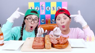 Kielbasa Sausage Challenge DONA Mukbang [upl. by Previdi]