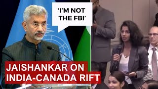 quotIm Not The FBIquot I What Jaishankar Said to Question on Nijjar Canada amp Five Eyes [upl. by Buckler975]