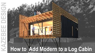 Designing A Log Cabin Addition And Crafting A Wood Model  Architecture amp Woodworking [upl. by Oloap]