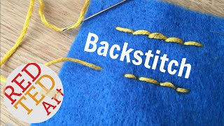 Backstitch How To  Basic Sewing Embroidery amp Hand Sewing [upl. by Delilah]