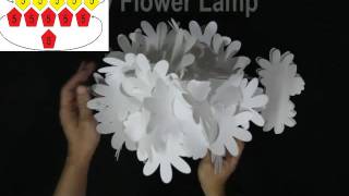 How to make a 30 piece Daisy Flower Petals Lampshade  Smarty Lamps Video [upl. by Marlene73]