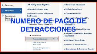 NPD Detracciones  Número de Pago de Detracciones  Banco de la Nación [upl. by Yerocal875]