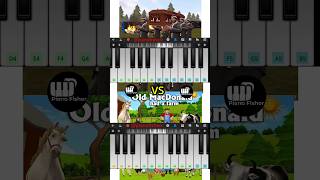 Astronomia COFFIN Dance Song Vs Old MacDonald Had a Farm Song  Easy Piano Tutorial shorts [upl. by Anairb]