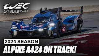 Alpine A424 Hypercar Hits the Track With its 2024 livery I FIA WEC [upl. by Iduj]