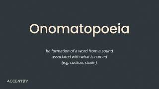 Onomatopoeia Pronunciation and Meaning [upl. by Elodea]