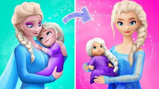 Elsa und Anna mit ihren Babys  32 Frozen DIYs [upl. by Wiltshire288]