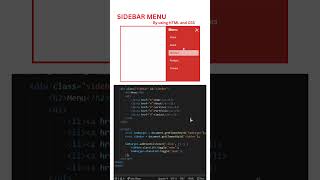 Responsible Sidebar Menu in CSS sidebar sidebarmenu coding webdevelopment [upl. by Magdala230]