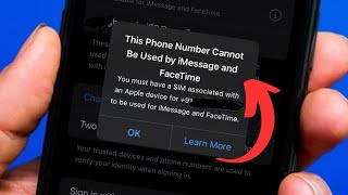 This phone number cannot be used by iMessage and FaceTime iOS 18  How to Fix [upl. by Zosi]