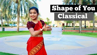 Shape of you  Classical dance  Easy dance steps  Anvi Shetty [upl. by Nomrac]