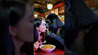 Gorilla is best 🦍 👌💪😂🤣👍 funnyanimal sorts cute ytshorts viralvideo [upl. by Roosnam195]