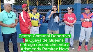 Reconocen a Arismendy Ramírez Nova por sus aportes al Softbol [upl. by Anirtik861]