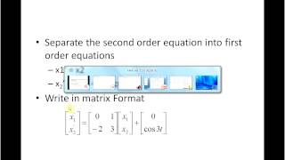 Converting a second order differential equation into two first order differential equations [upl. by Wei]