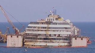 Timelapse video shows first stages of Costa Concordia refloat [upl. by Vivienne]