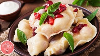 Pierogi with Cherries Recipe Vareniki  Вареники с вишней [upl. by Verine]