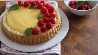 Tarte  gâteau au citron 🍋 pour un dessert bien frais [upl. by Eitnom]