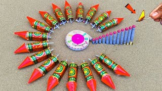 Diwali 1 Crackers And 20 Rocket Combo vs Matchstick Chain Reaction Dominos  Crackers 🫡 [upl. by Jer700]