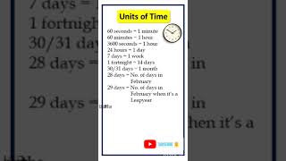 Units of Time maths time calendar education shortsviral viralshorts mentalmaths [upl. by Hendrik]