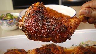 How to make the best melt in your mouth tasty Oven Baked Chicken  quick roasted chicken recipes [upl. by Nylecyoj]