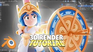 Brawl Stars 3D Render tutorial Blender 41 [upl. by Anitsugua]