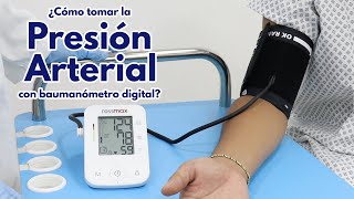 Cómo tomar la presión con un baumanómetro digital [upl. by Nipsirc]