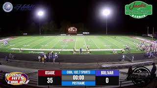 Osage Indians vs Bolivar Football Live Stream  MoSportsZone  Cool 1027 [upl. by Ainig]