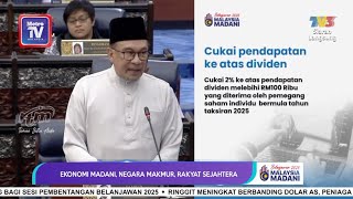 Belanjawan 2025 Cukai 2 peratus bagi pendapatan dividen lebih RM100000 [upl. by Itin]