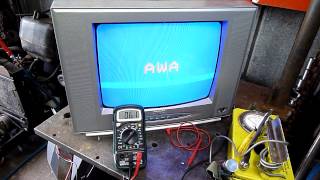 Extreme CRT TV Heater Voltages While On [upl. by Arly]