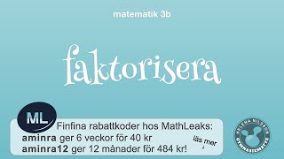 3b 112 faktorisera [upl. by Solram]