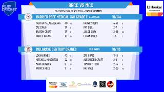 BARRIER REEF MEDICAL 2ND GRADE BRCC v Mulgrave Century Cranes [upl. by Anawik730]