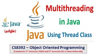 Java  Multithreading using Thread class  Programs  Object Oriented Programming  Tamil 46 [upl. by Akira]