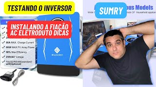 Instalando e Testando o Inversor SUMRY Híbrido de 3000watts Dicas Sobre a Fiação e Conexões [upl. by Mandell]