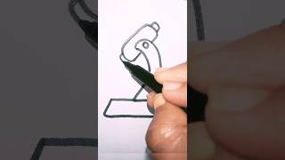 drawing Microscope 🔬 from no2science viralvideo [upl. by Ohs]